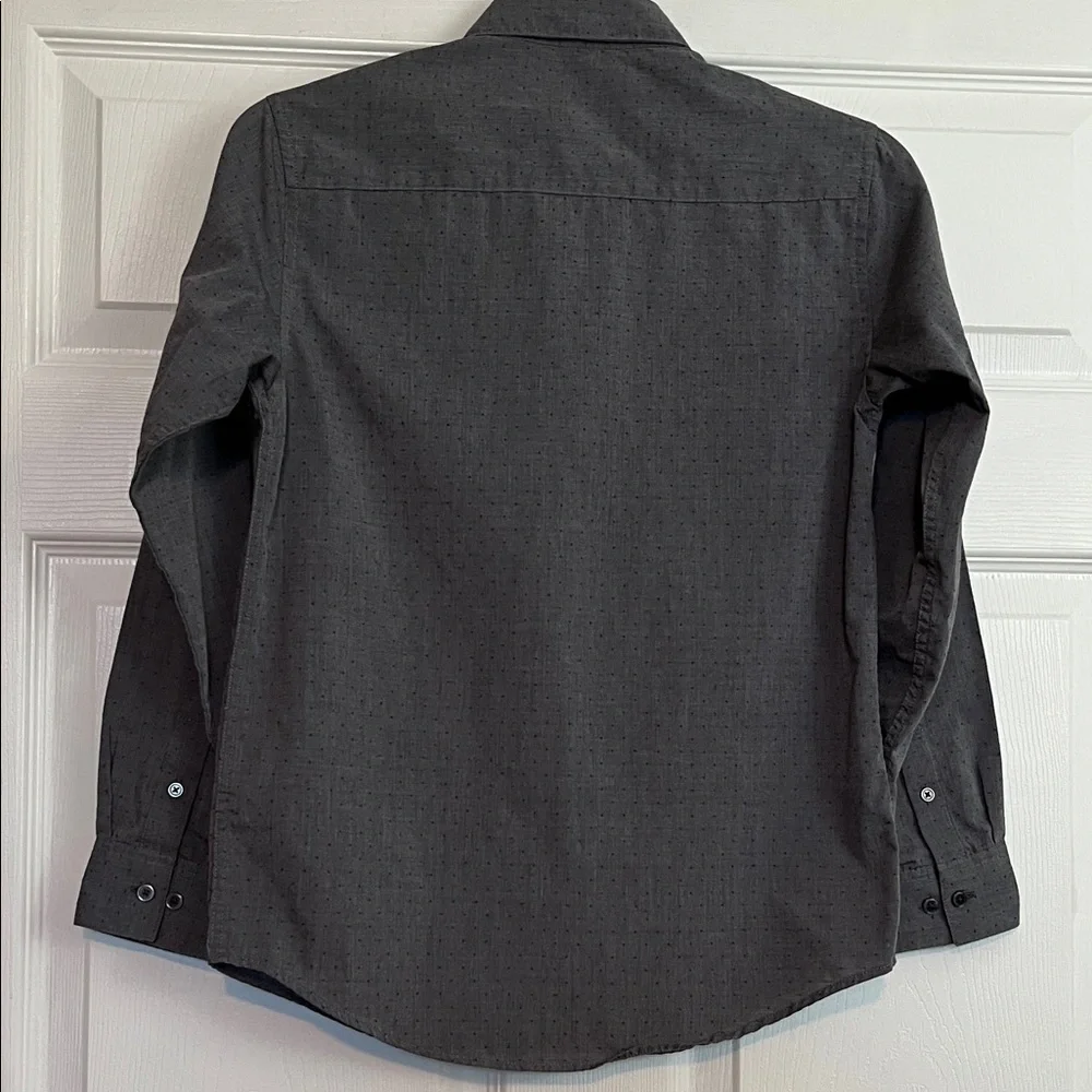 Calvin Klein Boys Gray Button-Up Dress Shirt - Long Sleeve Size 12